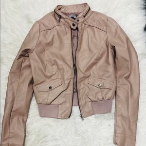 Rose Faux Leather Jacket